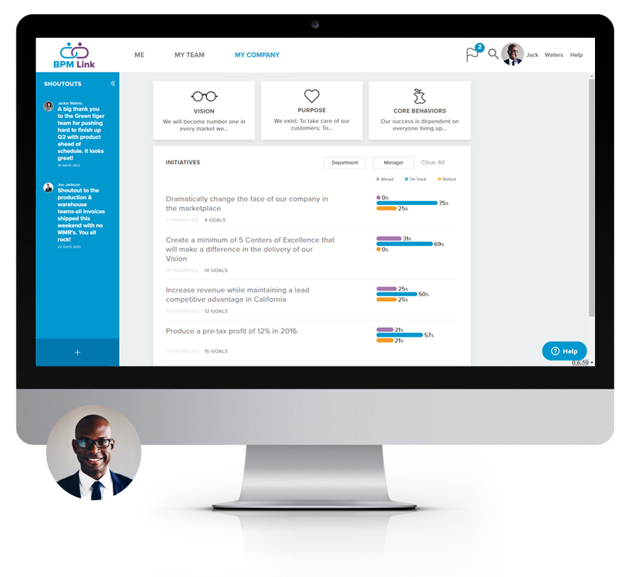 screenshot of BPM Link